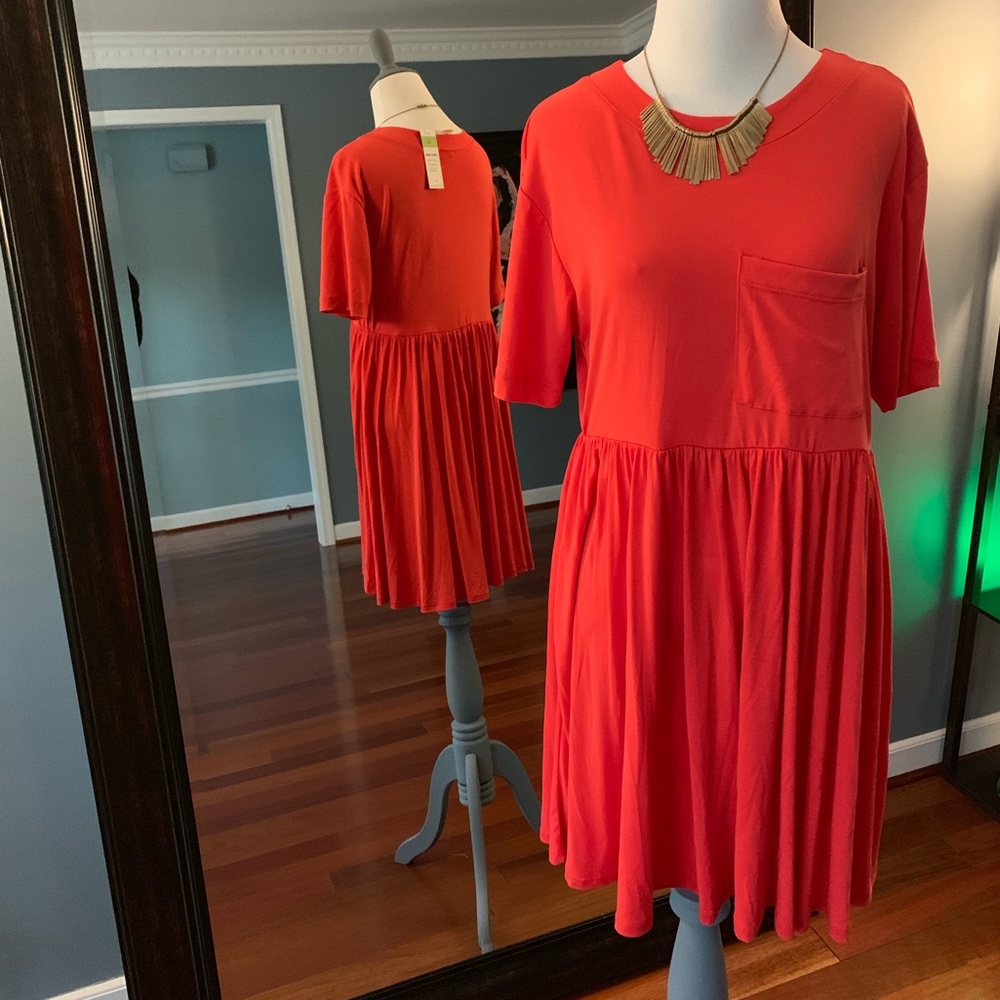 Kahlo Tunic Dress - Coral